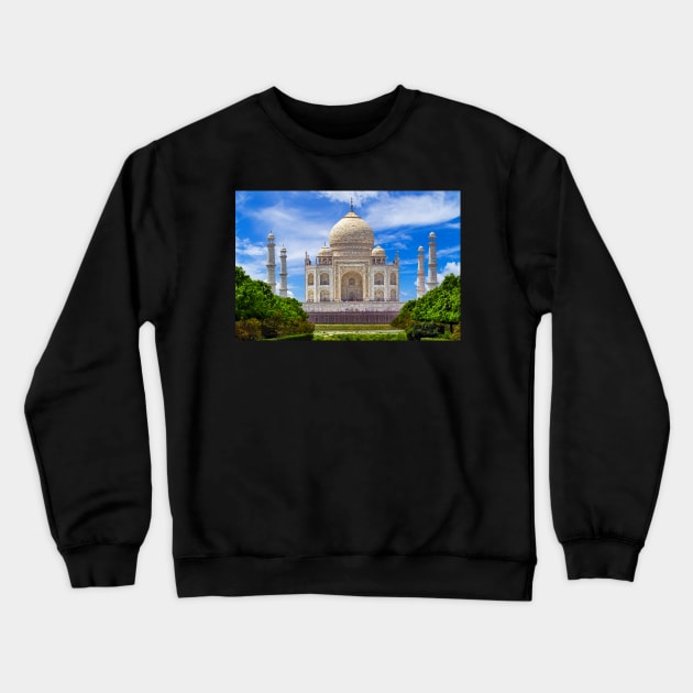 Taj Mahal riverside. Crewneck Sweatshirt by bulljup